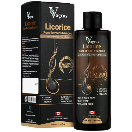 شامپو تقویتکننده مو واگراس مدل Licorice (شیرینبیان) حجم ۴۰۰