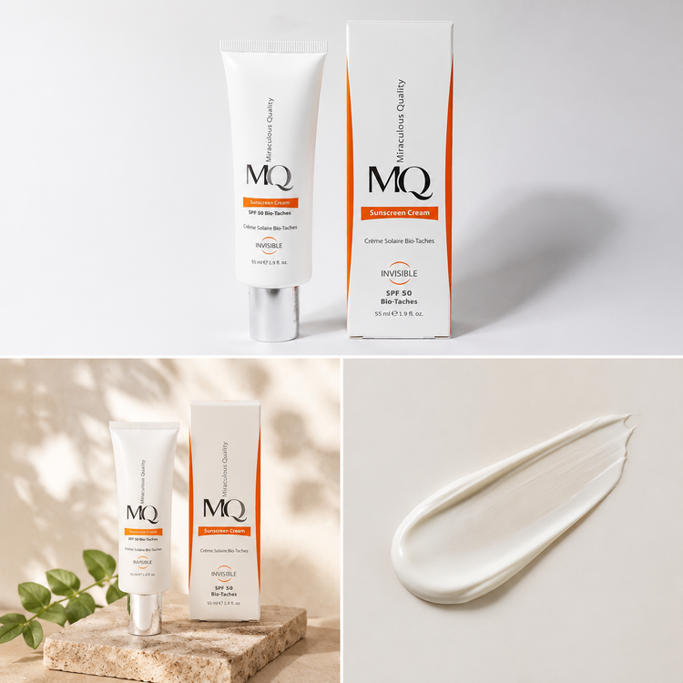 کرم ضد آفتاب ضدلک و روشنکننده بیرنگ ام کیو (MQ) مدل بایوتچ SPF50 حجم 55 میلیلیتر