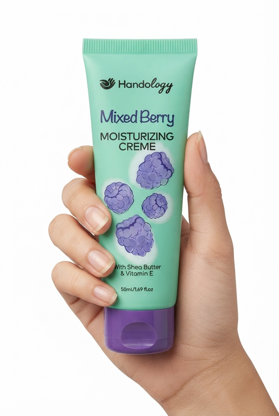 کرم آبرسان هندولوژی مدل Mixed Berry حاوی ویتامین E حجم 50 میلیلیترح