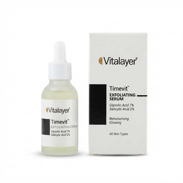 سرم لایه بردار قوی ویتالیر مدل Timevit حجم 30 میلی لیتر