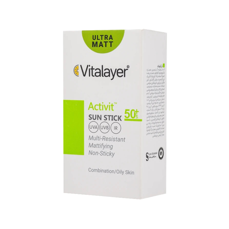 ضد آفتاب استیکی ویتالیر SPF50 مناسب پوست چرب و مختلط